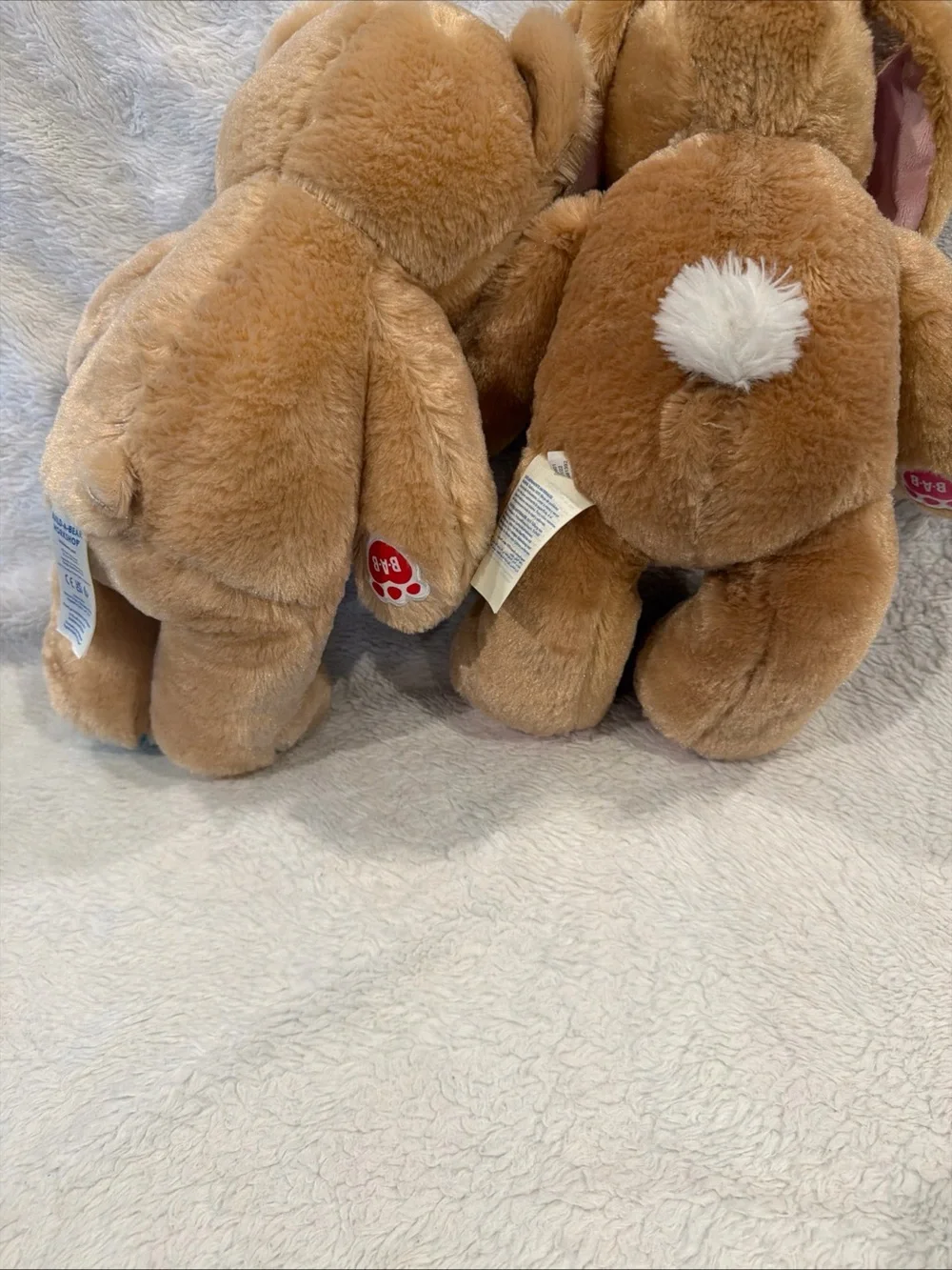 Build A Bear Plush Lot Pawlette Bunny Rabbit & Lil Cub Pudding Teddy Bear